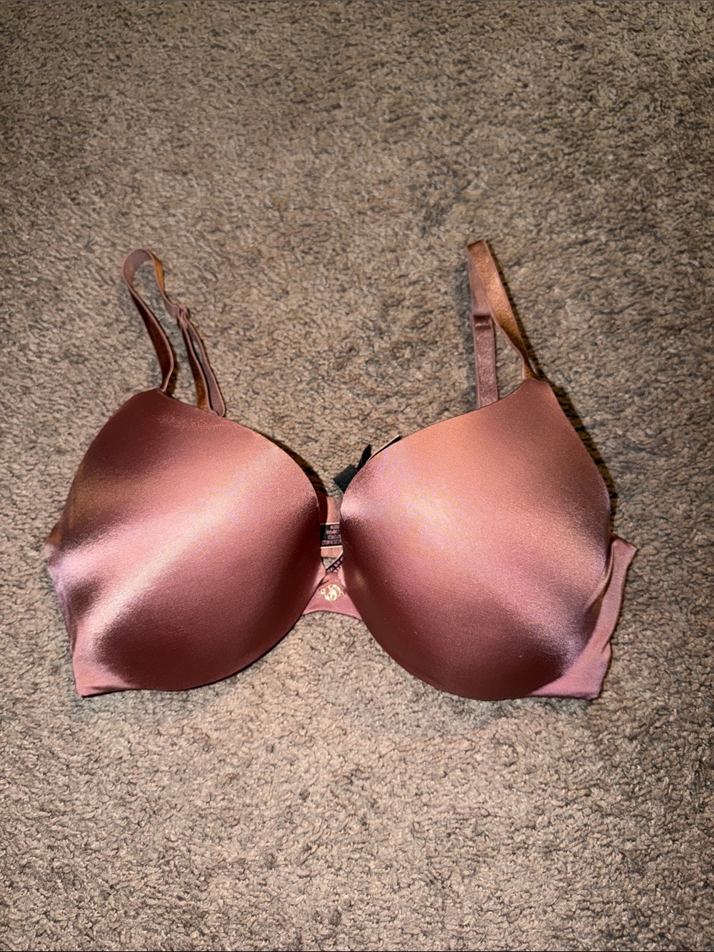 Victoria's Secret Satin Push-Up Bra in Dusty Rose
